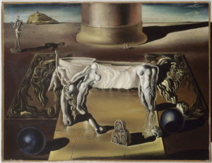DALI Salvador Dormeuse, cheval, lion invisibles 1930 Huile sur toile 50,2 x 65,2 cm Centre National d'Art ed de Culture Georges Pompidou Parigi Francia