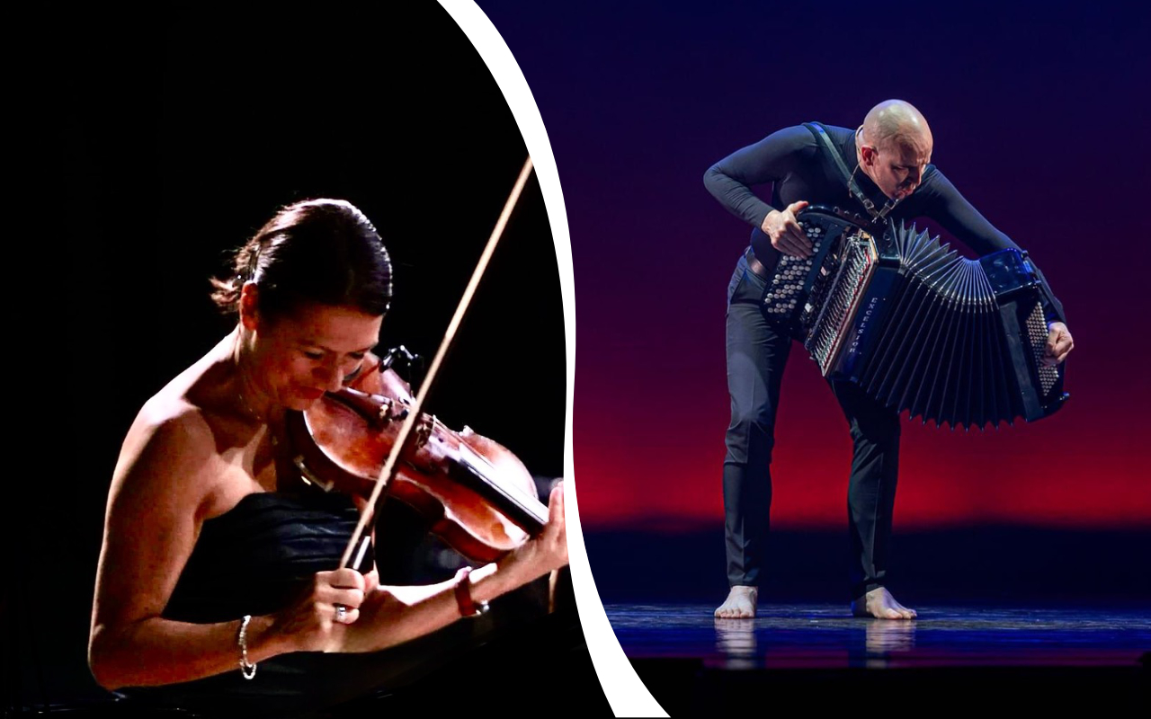 Mario Stefano Pietrodarchi fisarmonica e bandoneòn Patrizia Bettotti violino